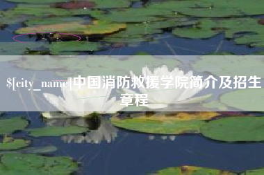 扬州中国消防救援学院简介及招生章程