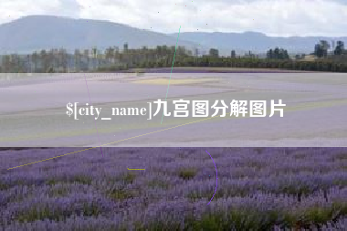 扬州九宫图分解图片