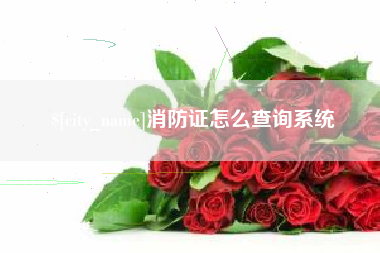 扬州消防证怎么查询系统