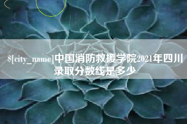 扬州中国消防救援学院2021年四川录取分数线是多少