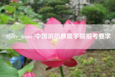 扬州中国消防救援学院报考要求