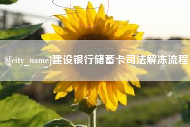 扬州建设银行储蓄卡司法解冻流程