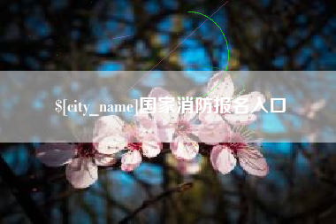 扬州国家消防报名入口