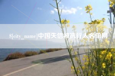 扬州中国失信被执行人名单网