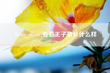 扬州看看王子豪长什么样