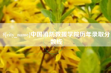 扬州中国消防救援学院历年录取分数线
