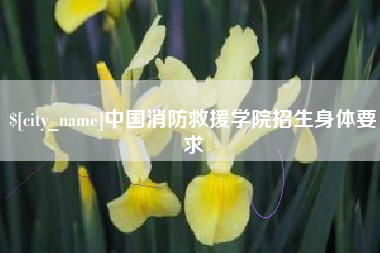 扬州中国消防救援学院招生身体要求