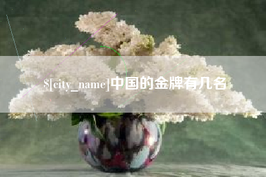 扬州中国的金牌有几名