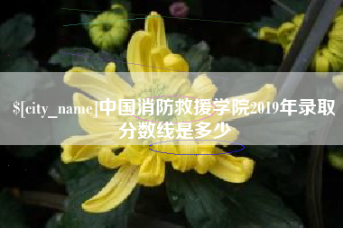 扬州中国消防救援学院2019年录取分数线是多少