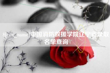 扬州中国消防救援学院辽宁省录取名单查询