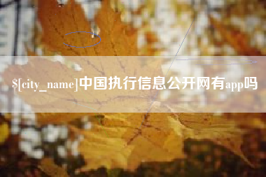 扬州中国执行信息公开网有app吗