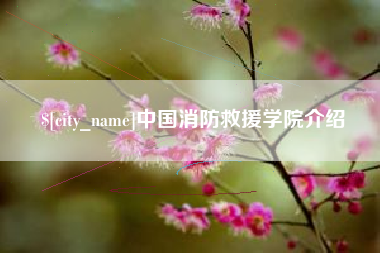 扬州中国消防救援学院介绍