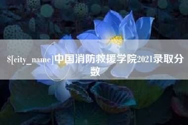 扬州中国消防救援学院2021录取分数