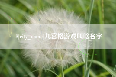 扬州九宫格游戏叫啥名字