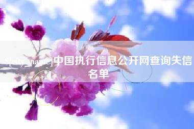 扬州中国执行信息公开网查询失信名单