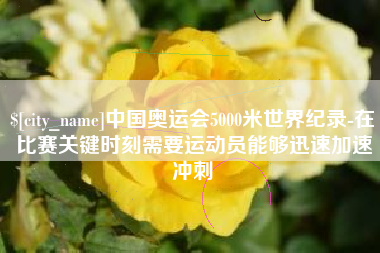 扬州中国奥运会5000米世界纪录-在比赛关键时刻需要运动员能够迅速加速冲刺