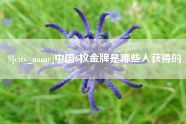 扬州中国6枚金牌是哪些人获得的