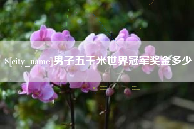 扬州男子五千米世界冠军奖金多少