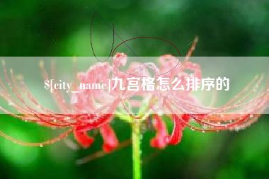 扬州九宫格怎么排序的