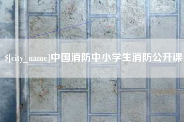 扬州中国消防中小学生消防公开课