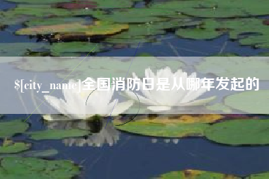 扬州全国消防日是从哪年发起的