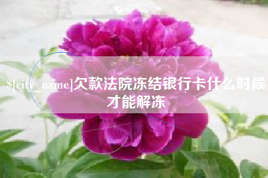 扬州欠款法院冻结银行卡什么时候才能解冻
