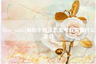 扬州消防中控证怎么考取需要什么条件