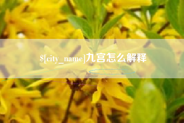 扬州九宫怎么解释