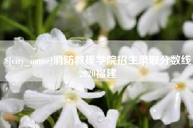扬州消防救援学院招生录取分数线2020福建