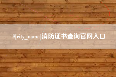 扬州消防证书查询官网入口