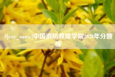 扬州中国消防救援学院2020年分数线