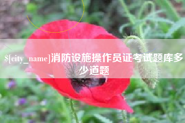 扬州消防设施操作员证考试题库多少道题